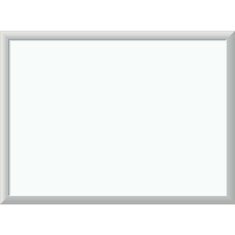 U Brands Melamine Non-Magnetic Dry-Erase Board - 24" (2 ft) Width x 18" (1.5 ft) Height - White Melamine Surface - Silver Aluminum Frame - Rectangle - Horizontal/Vertical - 1 Each