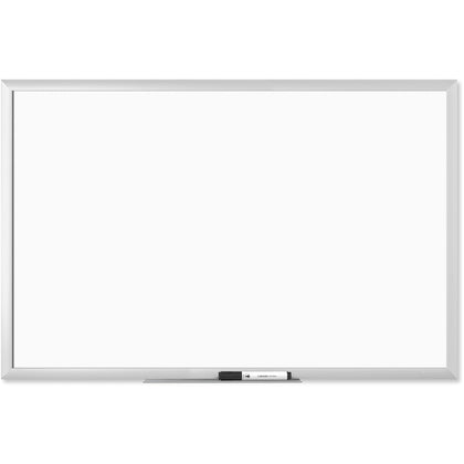 U Brands Melamine Non-Magnetic Dry-Erase Board - 36" (3 ft) Width x 24" (2 ft) Height - White Melamine Surface - Silver Aluminum Frame - Rectangle - Horizontal/Vertical - 1 Each