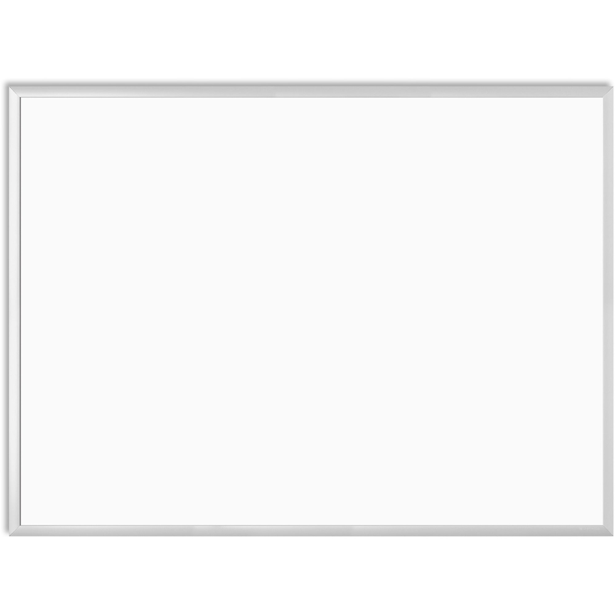 U Brands Melamine Non-Magnetic Dry-Erase Board - 48" (4 ft) Width x 36" (3 ft) Height - White Melamine Surface - Silver Aluminum Frame - Rectangle - Horizontal/Vertical - 1 Each