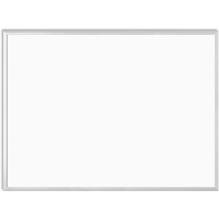 U Brands Melamine Non-Magnetic Dry-Erase Board - 48" (4 ft) Width x 36" (3 ft) Height - White Melamine Surface - Silver Aluminum Frame - Rectangle - Horizontal/Vertical - 1 Each