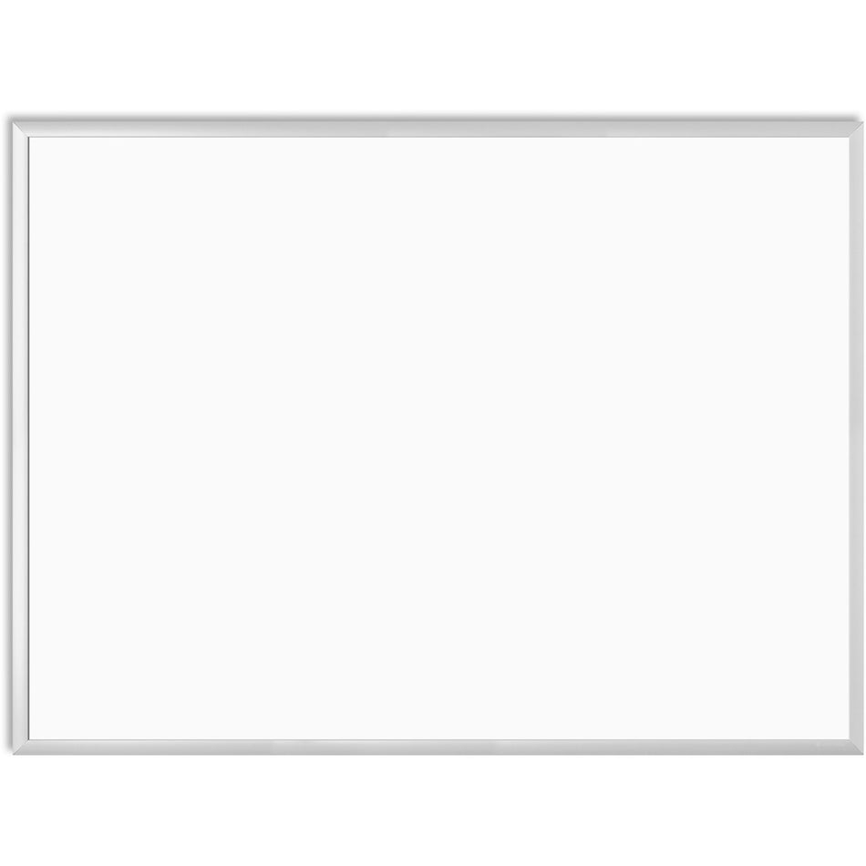 U Brands Melamine Non-Magnetic Dry-Erase Board - 48" (4 ft) Width x 36" (3 ft) Height - White Melamine Surface - Silver Aluminum Frame - Rectangle - Horizontal/Vertical - 1 Each
