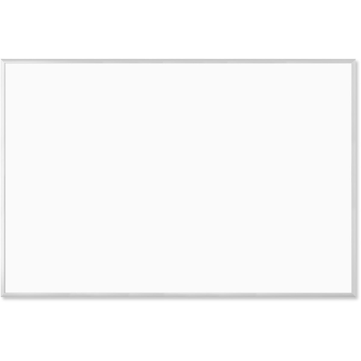 U Brands Melamine Non-Magnetic Dry-Erase Board - 72" (6 ft) Width x 48" (4 ft) Height - White Melamine Surface - Silver Aluminum Frame - Rectangle - Horizontal/Vertical - 1 Each