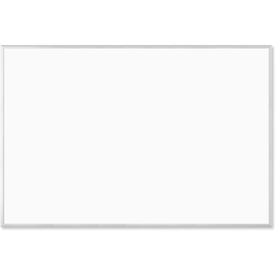 U Brands Melamine Non-Magnetic Dry-Erase Board - 72" (6 ft) Width x 48" (4 ft) Height - White Melamine Surface - Silver Aluminum Frame - Rectangle - Horizontal/Vertical - 1 Each