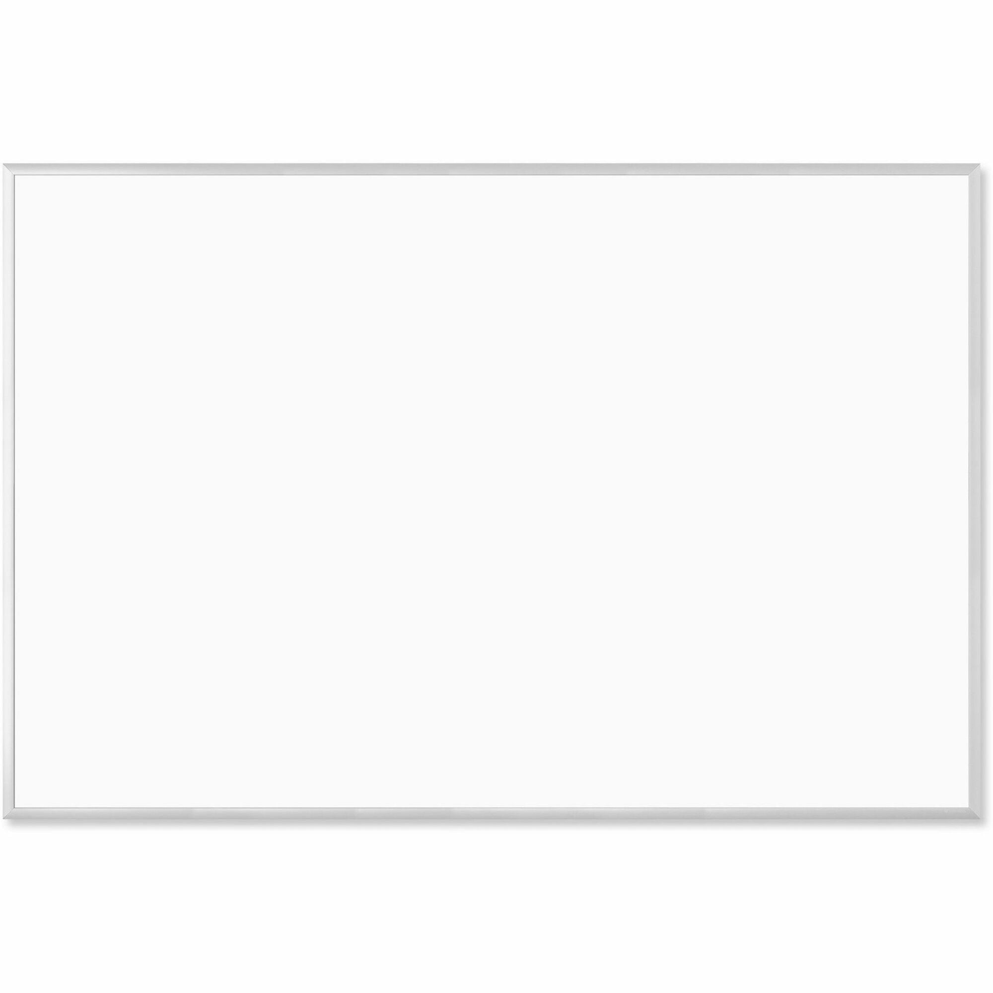 U Brands Magnetic Dry-Erase Board - 72" (6 ft) Width x 48" (4 ft) Height - White Painted Steel Surface - Silver Aluminum Frame - Rectangle - Horizontal/Vertical - Magnetic - 1 Each