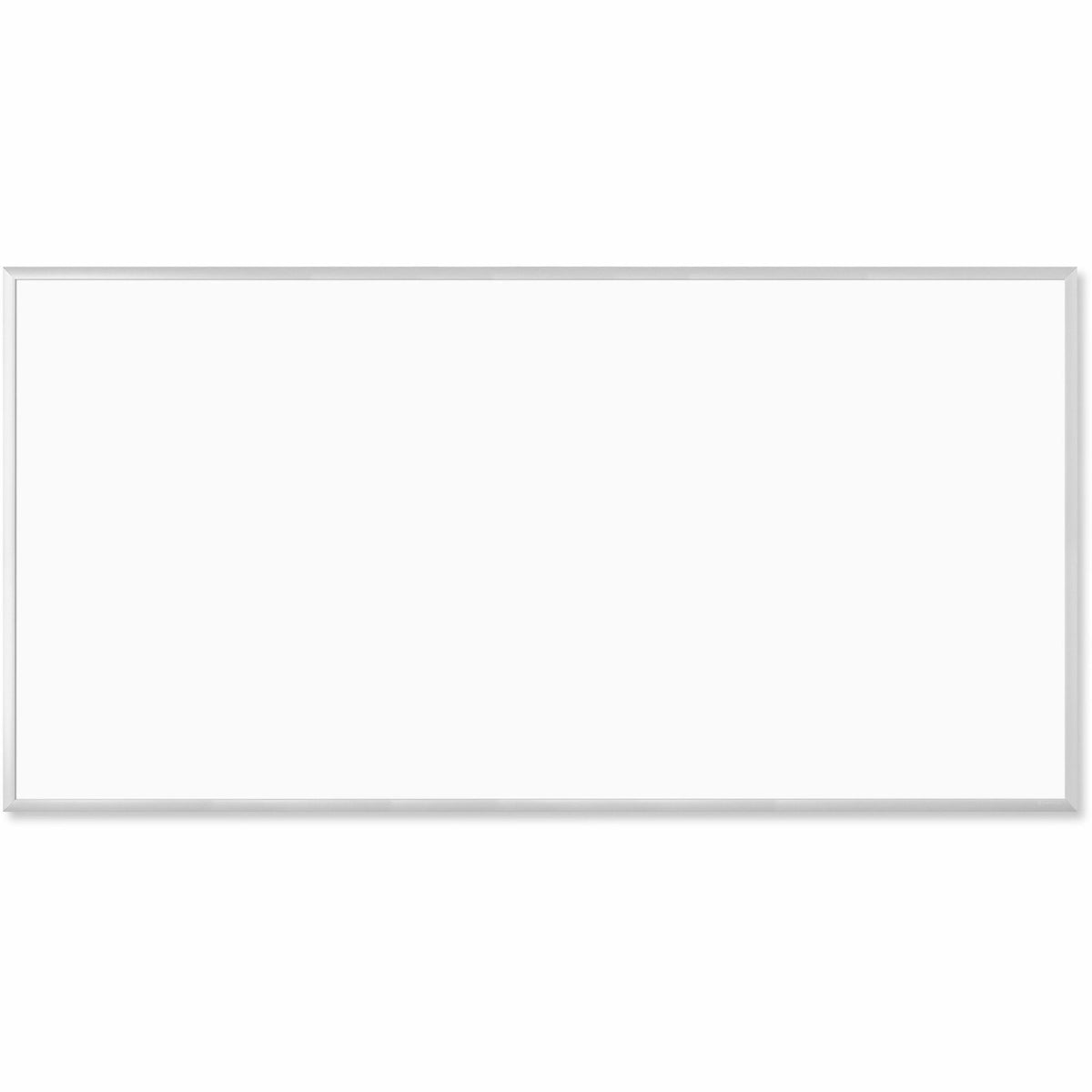 U Brands Magnetic Dry-Erase Board - 96" (8 ft) Width x 48" (4 ft) Height - White Painted Steel Surface - Silver Aluminum Frame - Rectangle - Horizontal/Vertical - Magnetic - 1 Each