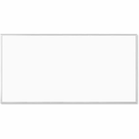 U Brands Magnetic Dry-Erase Board - 96" (8 ft) Width x 48" (4 ft) Height - White Painted Steel Surface - Silver Aluminum Frame - Rectangle - Horizontal/Vertical - Magnetic - 1 Each