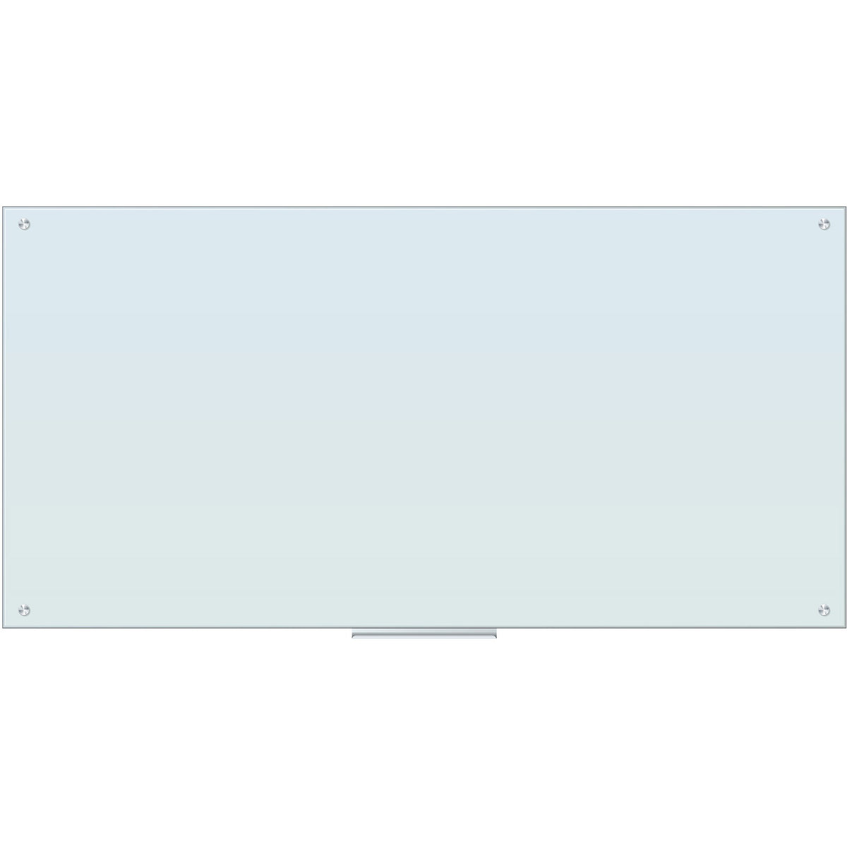 U Brands Magnetic Glass Frameless Dry-Erase Board - 72" (6 ft) Width x 36" (3 ft) Height - Frosted White Tempered Glass Surface - Rectangle - Horizontal/Vertical - Magnetic - 1 Each