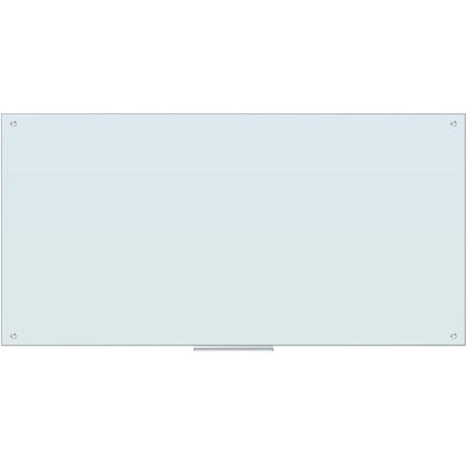 U Brands Magnetic Glass Frameless Dry-Erase Board - 72" (6 ft) Width x 36" (3 ft) Height - Frosted White Tempered Glass Surface - Rectangle - Horizontal/Vertical - Magnetic - 1 Each