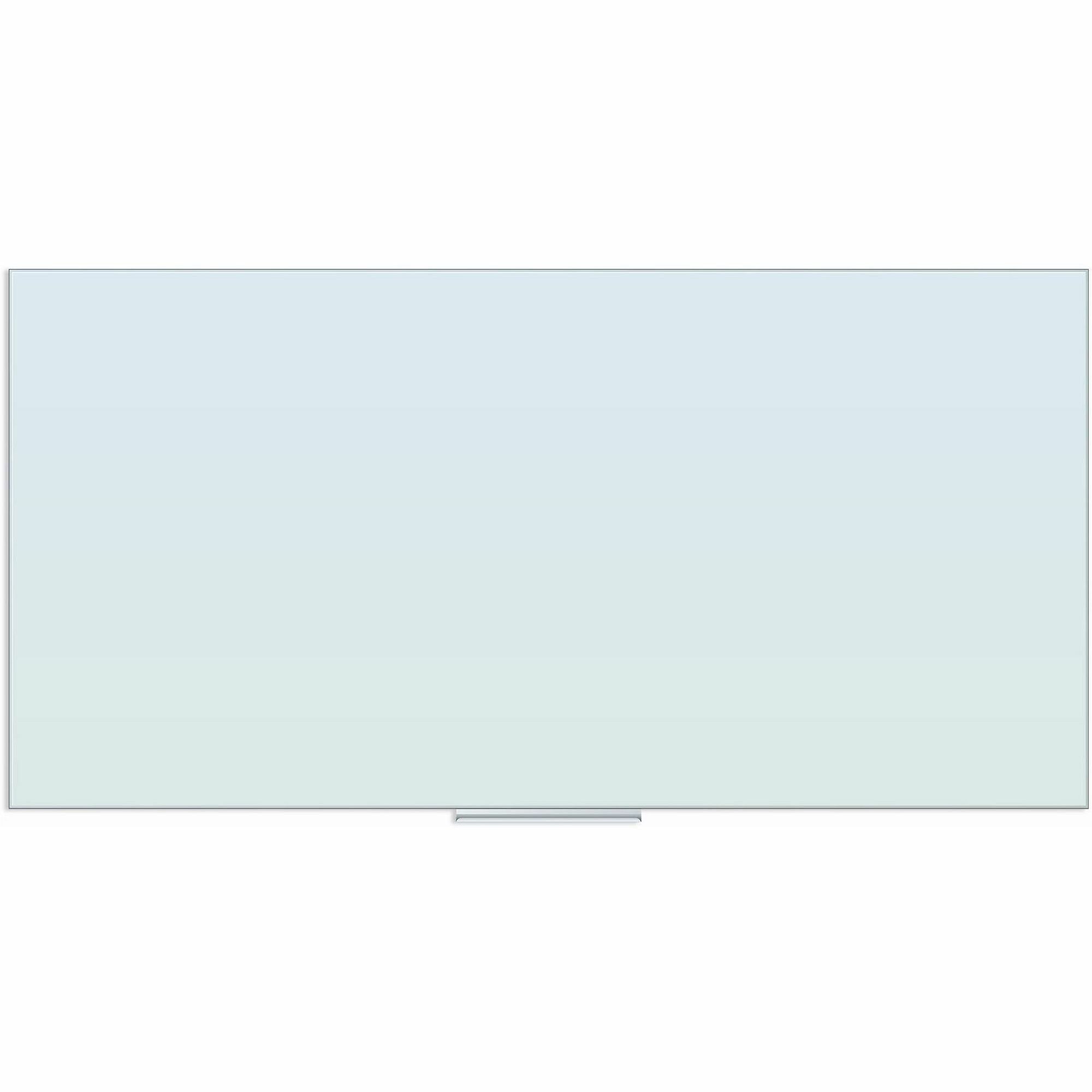 U Brands Floating Non-Magnetic Glass Frameless Dry-Erase Board - 72" (6 ft) Width x 36" (3 ft) Height - Frosted White Tempered Glass Surface - Rectangle - Horizontal/Vertical - 1 Each