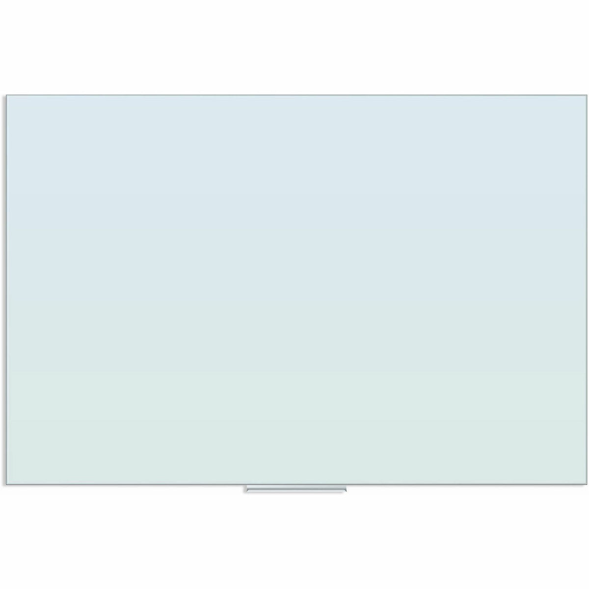 U Brands Floating Non-Magnetic Glass Frameless Dry-Erase Board - 72" (6 ft) Width x 48" (4 ft) Height - Frosted White Tempered Glass Surface - Rectangle - Horizontal/Vertical - 1 Each