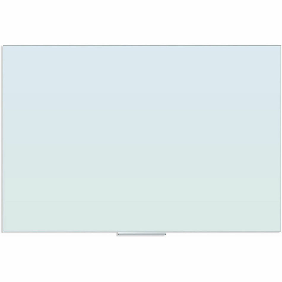 U Brands Floating Non-Magnetic Glass Frameless Dry-Erase Board - 72" (6 ft) Width x 48" (4 ft) Height - Frosted White Tempered Glass Surface - Rectangle - Horizontal/Vertical - 1 Each