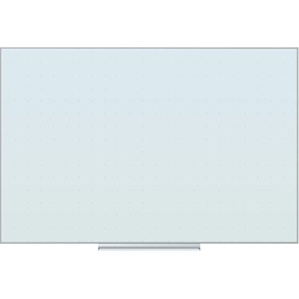 U Brands Floating Frameless Non-Magnetic Ghost Grid Glass Dry-Erase Board - 36" (3 ft) Width x 24" (2 ft) Height - Frosted White Tempered Glass Surface - Rectangle - Horizontal/Vertical - Frameless, Ghost Resistant, Stain Resistant - 1 Each