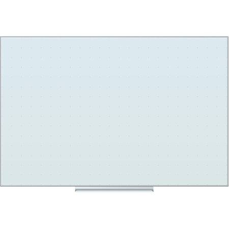 U Brands Floating Frameless Non-Magnetic Ghost Grid Glass Dry-Erase Board - 36" (3 ft) Width x 24" (2 ft) Height - Frosted White Tempered Glass Surface - Rectangle - Horizontal/Vertical - Frameless, Ghost Resistant, Stain Resistant - 1 Each