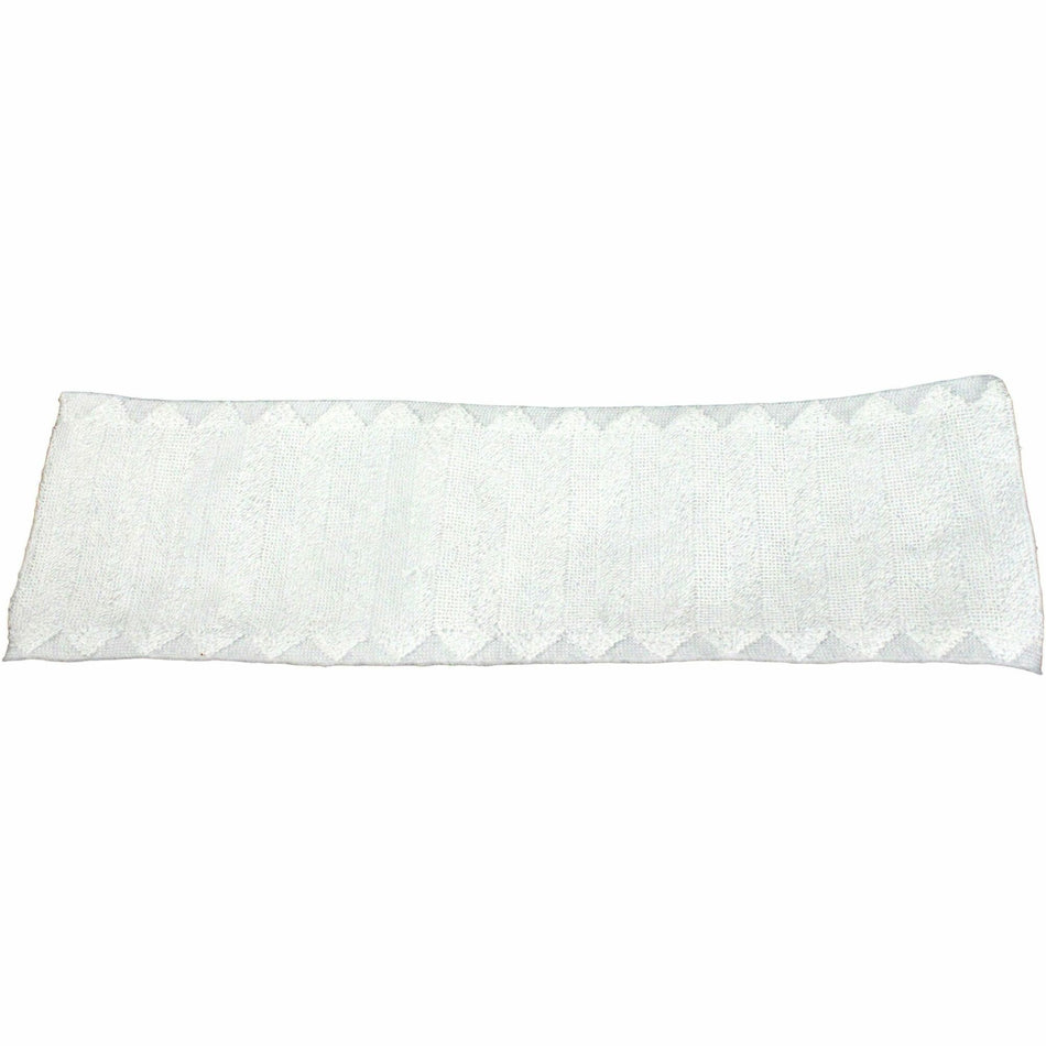Genuine Joe Single-use Microfiber Pad - 18.25" Height x 4.10" Width19.25" Length - Durable, Scratch-free - MicroFiber - White - 3/Pack - 3 / Carton