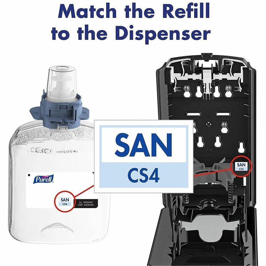 PURELL® Hand Sanitizer Foam Refill - 40.6 fl oz (1200 mL) - Kill Germs - Hand - Moisturizing - Clear - 4 / Carton