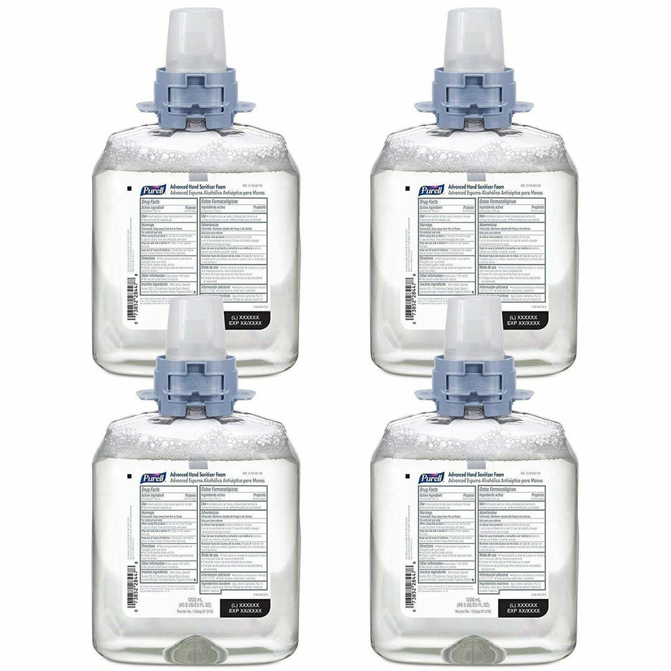PURELL® Hand Sanitizer Foam Refill - 40.6 fl oz (1200 mL) - Kill Germs - Hand - Moisturizing - Clear - 4 / Carton