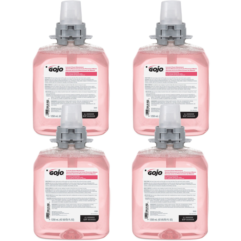 Gojo® FMX-12 Refill Cranberry Luxury Foam Handwash - Cranberry Scent - 1.32 quart - Hand - Amber - Drip-free, Antibacterial-free, Bio-based - 4 / Carton