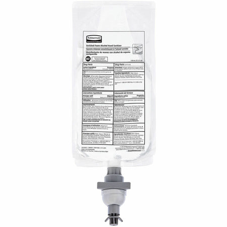 Rubbermaid Commercial Hand Sanitizer Foam Refill - Fragrance-free Scent - 1.16 quart - Kill Germs - Hand - White Clear - Dye-free, Hygienic - 4 / Carton
