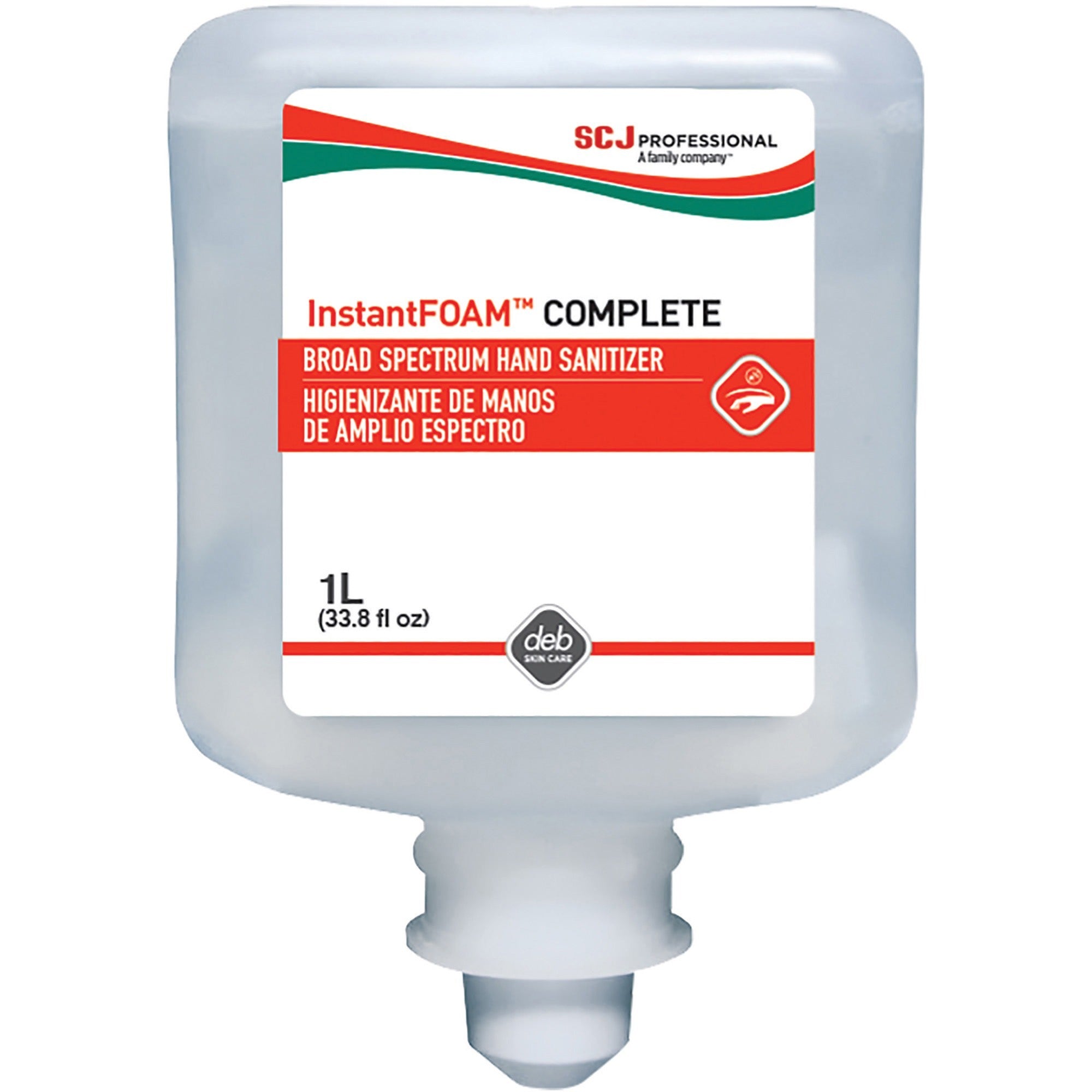 SC Johnson Hand Sanitizer Foam Refill - 1.06 quart - Kill Germs - Hand - Moisturizing - Clear - Non-drying, Drip-free, Dye-free, Unscented, Anti-irritant - 6 / Carton