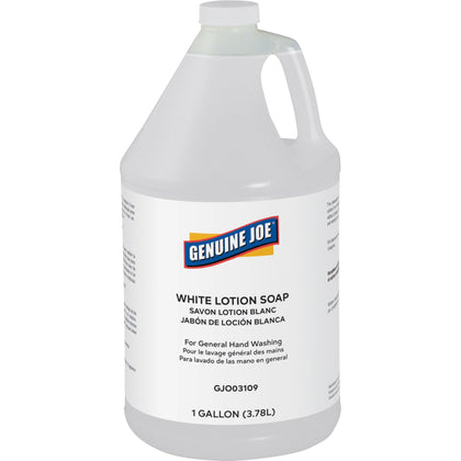 Genuine Joe Lotion Soap: 1 gal Grease Grime Dirt Ink Oil Carbon Remover - Hand Soaps/Cleaners