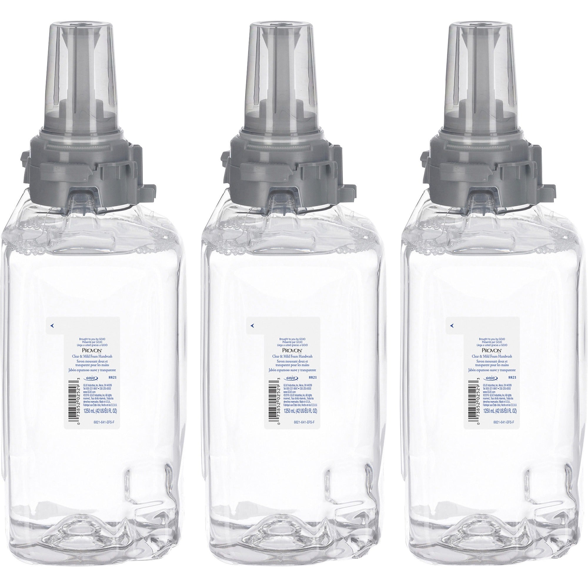 Provon ADX-12 Clear & Mild Foam Handwash - Fragrance-free Scent - 1.32 quart - Pump Bottle Dispenser - Kill Germs - Hand - Moisturizing - Clear - Rich Lather, Dye-free, Bio-based - 1 Each