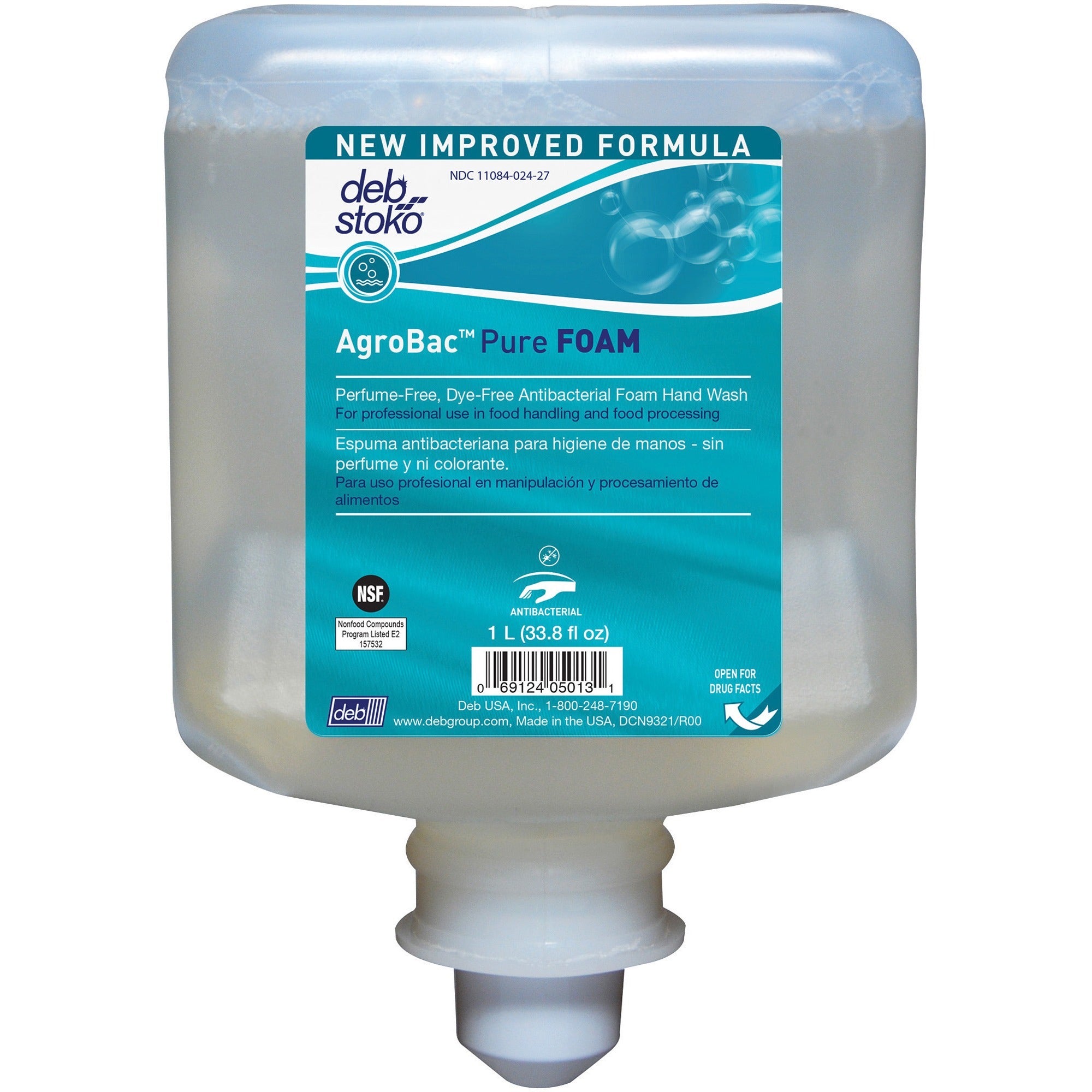 SC Johnson Antimicrobial Foam Hand Wash - Bacteria Remover - 1.06qt - Antibacterial - Skin Care Dispensers & Refills