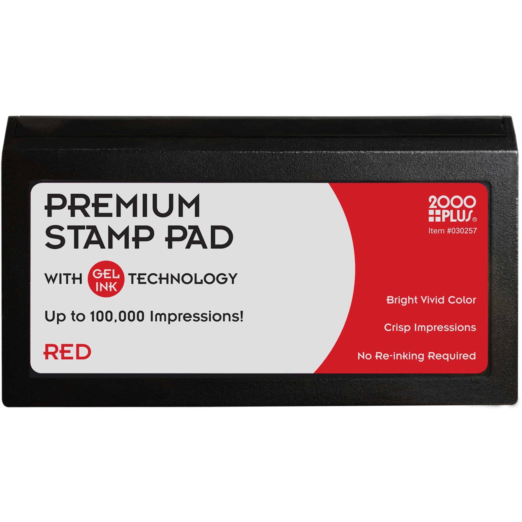 Cosco Stamp Pad - 0.8" Height x 3.3" Width x 4.8" Length - Red Ink - Gel - 1 Each
