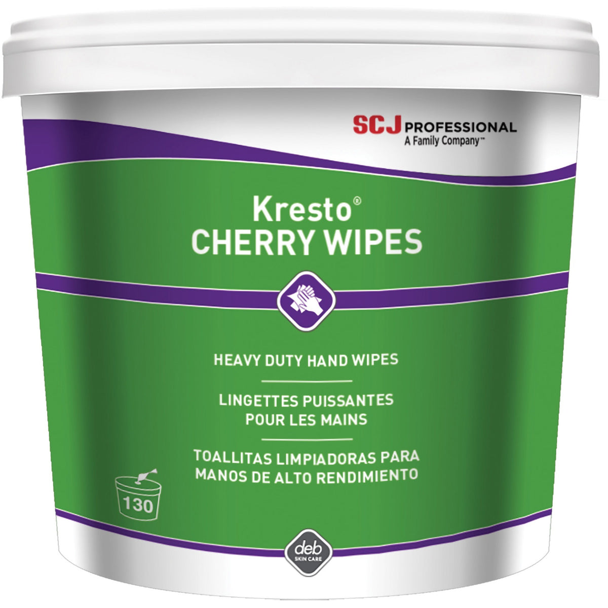 SC Johnson Kresto Heavy-Duty XL Hand Wipes - Cherry Scented - 130 - Skin