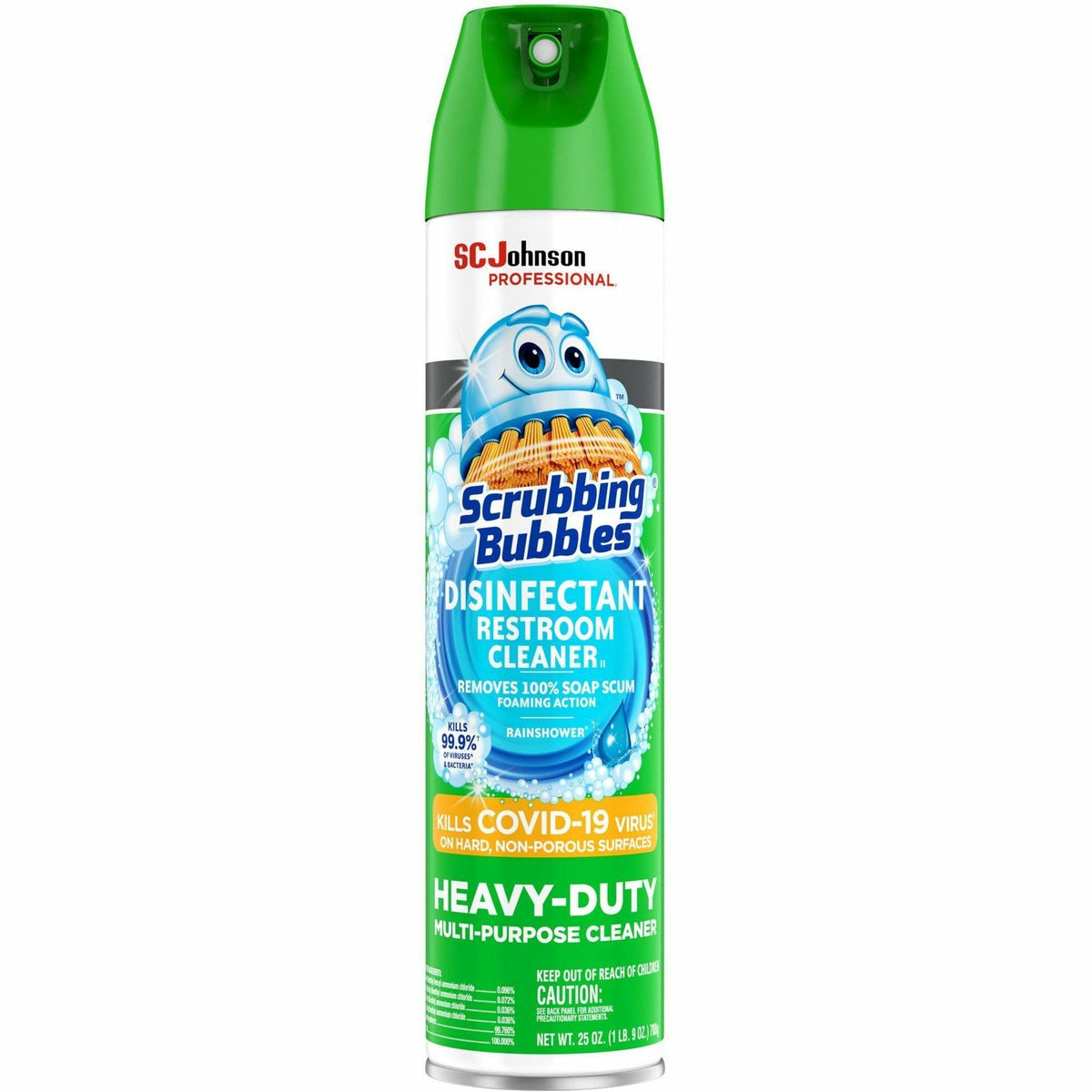 Scrubbing Bubbles® Disinfectant Cleaner - Ready-To-Use - 25 fl oz (0.8 quart) - Non-porous, Heavy Duty, Fume-free - White - 1 Each