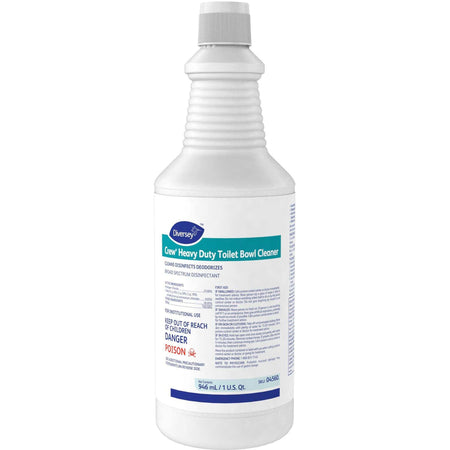 Diversey Crew Heavy Duty Toilet Bowl Cleaner - Ready-To-Use - 32 fl oz (1 quart) - Minty Scent - Heavy Duty, Fast Acting, Easy to Use, Disinfectant, Deodorize - Blue - 12 / Carton