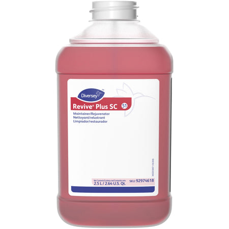 Diversey Floor Cleaner/Maintainer - 84.5 fl oz (2.6 quart) - Sweet Scent - Fast Acting, Quick Drying - Red - 2 / Carton