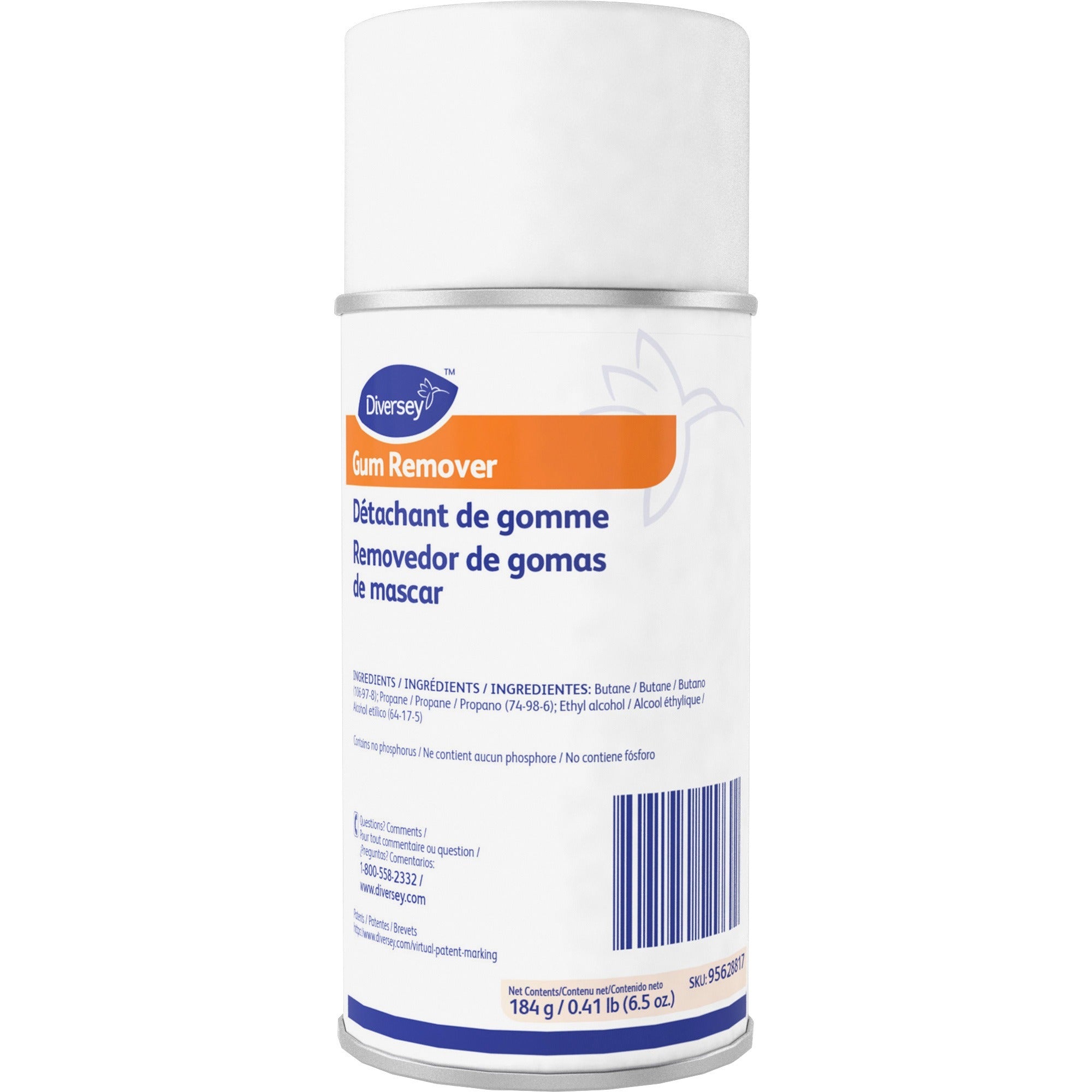 Diversey Gum Remover - Ready-To-Use - 6.5 fl oz (0.2 quart) - Fruity, Cherry Scent - Ozone-safe, CFC-free - Clear - 1 Each