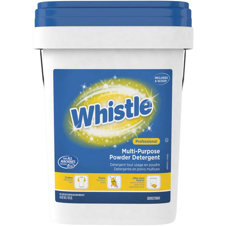 Diversey Whistle Powder Detergent - Ready-To-Use - 304 oz (19 lb) - Citrus Scent - Water Resistant, Kosher - White - 1 Each