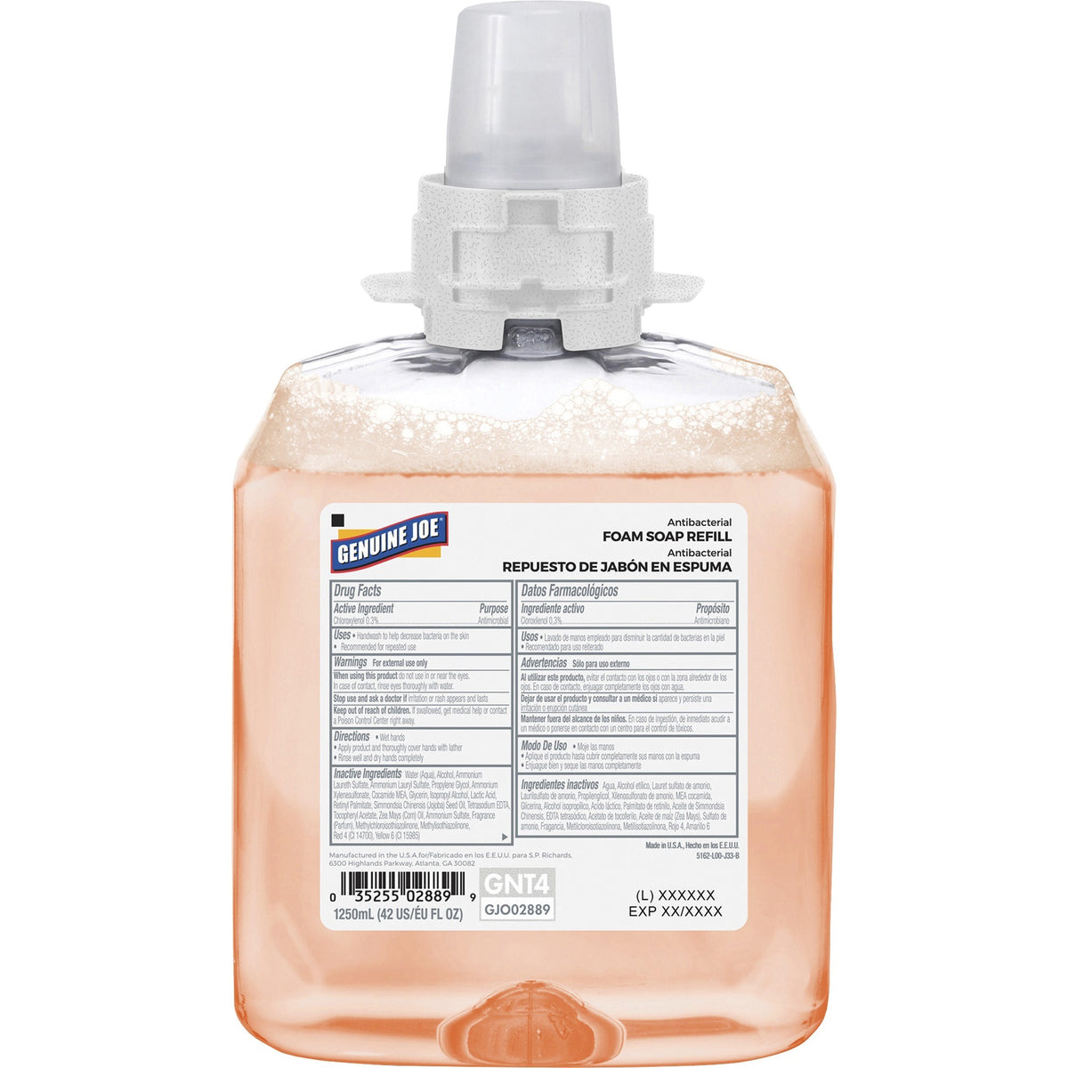 Genuine Joe Antibacterial Foam Soap Refill - Orange Blossom Scent - 1.32 quart - Bacteria Remover - Hand, Skin - Antibacterial - Orange - 1 Each