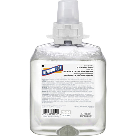 Genuine Joe Green Certified Soap Refill - Fragrance-free 1.32 Quart - Hand & Skin Care - Dispensers Refills