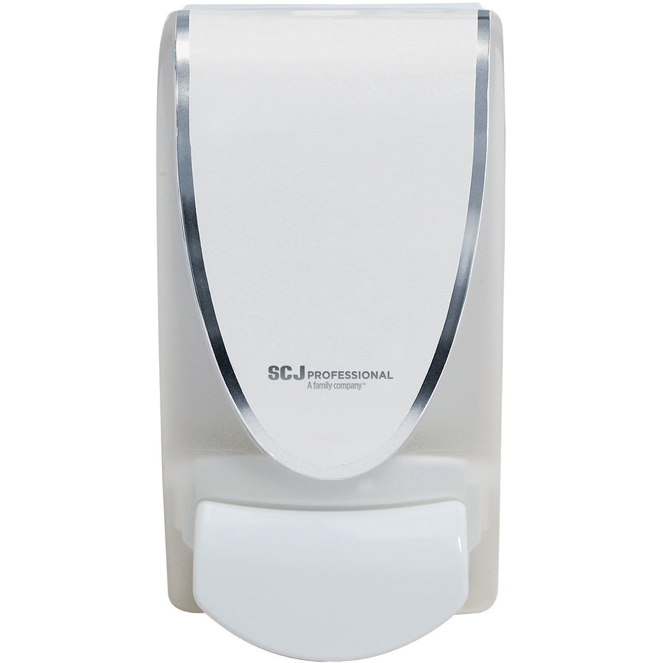 SC Johnson QuickView Manual Dispenser - Manual - 1.06 quart Capacity - Durable, Antimicrobial, Anti-bacterial - White - 1 Each