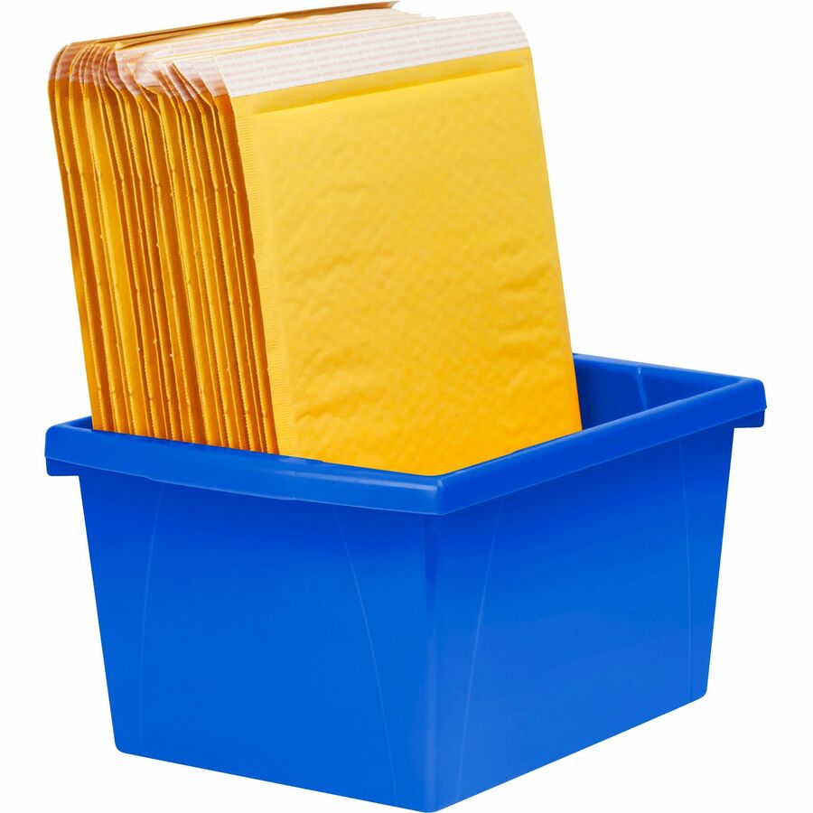 Storex 4-gallon Storage Bin - 7.87" Height x 11.25" Width x 13.63" Length - Assorted Bright - Plastic - 1 Each