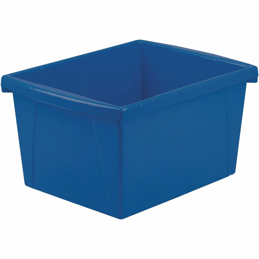 Storex 4-gallon Storage Bin - 7.87" Height x 11.25" Width x 13.63" Length - Assorted Bright - Plastic - 1 Each