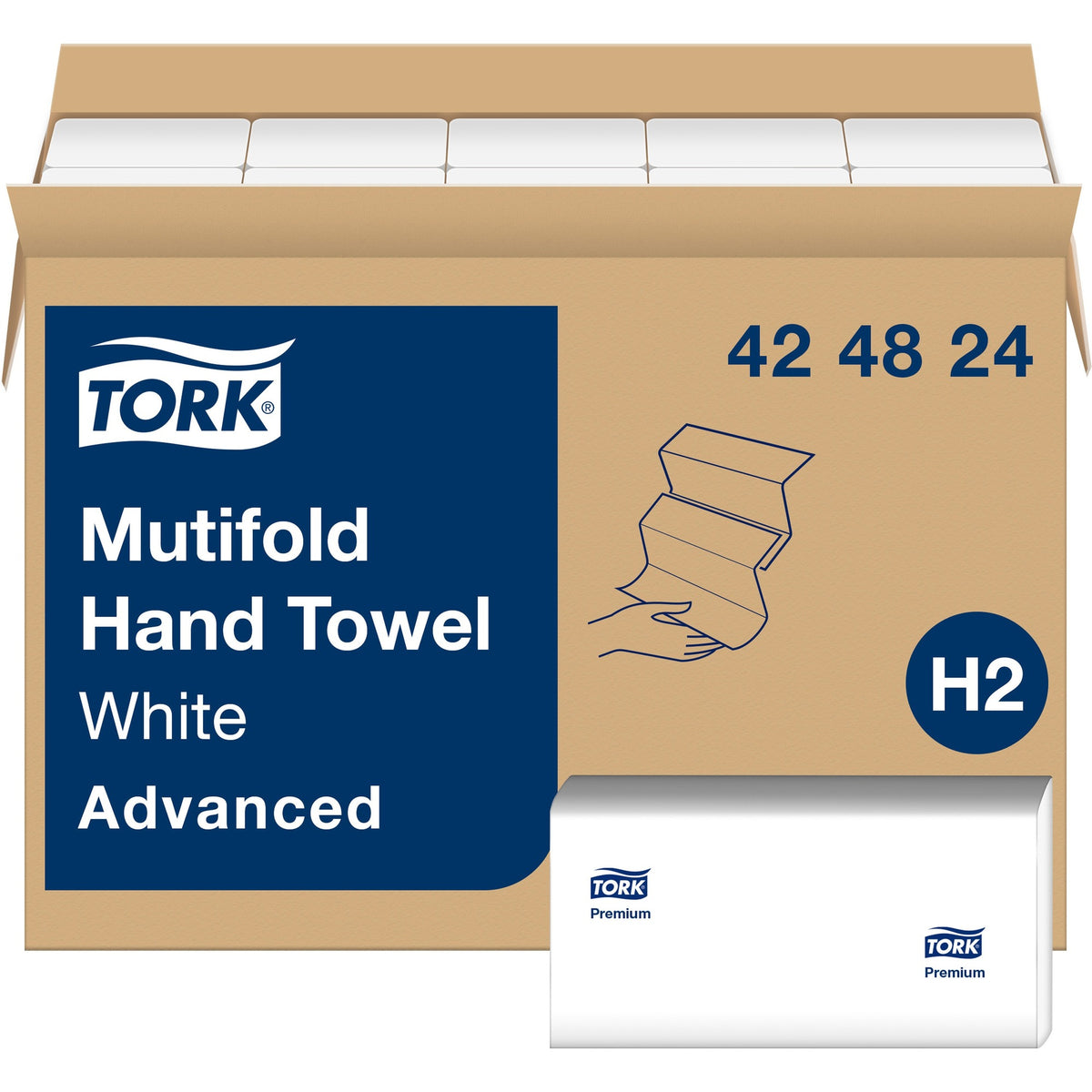 TORK Advanced Multifold Hand Towels - 1 Ply - Multifold - White - 250/Bundle - 16 Carton