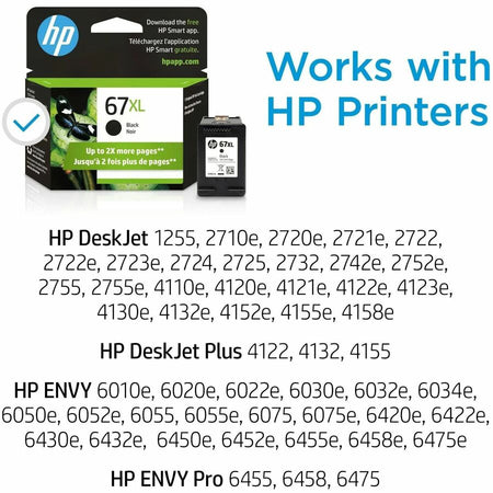 HP 67XL Original High Yield Inkjet Ink Cartridge - Black - 1 Each - Alternate-Image5