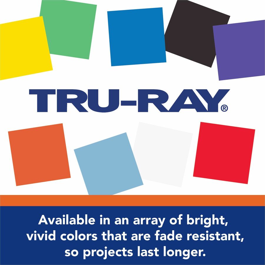 Tru-Ray Construction Paper Art Roll - Mural, Art Project, Banner - 36" Width x 500 ft Length - Festive Red - Sulphite - 1 Roll
