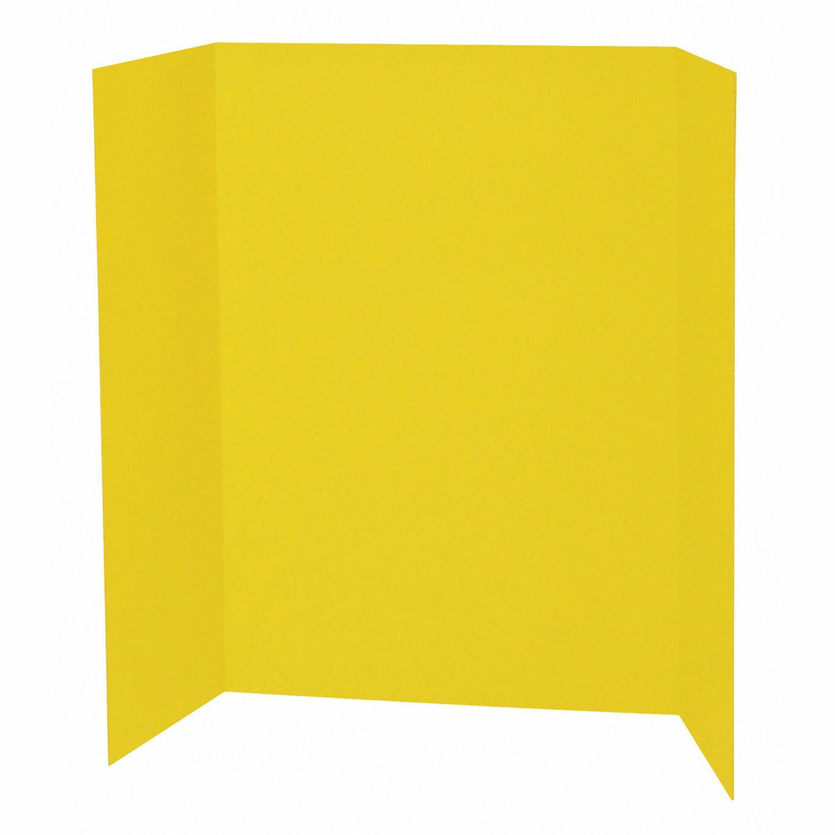 Pacon Single Wall Presentation Board - 48" Board Height x 36" Board Width - Yellow Surface - Tri-fold, Recyclable, Corrugated - 4 / Carton