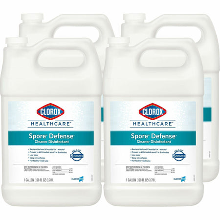 Clorox Healthcare Spore10 Defense Cleaner Disinfectant Refill - Ready-To-Use - 128 fl oz (4 quart) - Low Odor, Antibacterial, Closed System - White Bottle - 4 / Carton