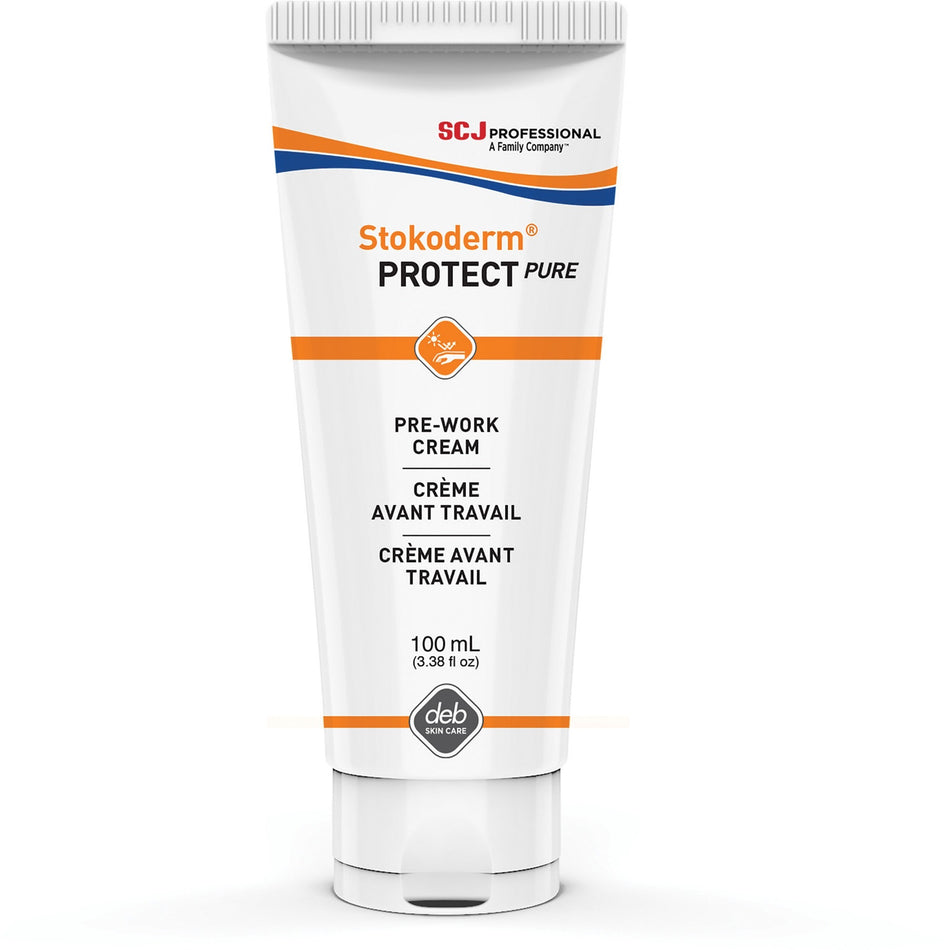 SC Johnson Stokoderm Protect Pure Skin Cream Tube - Cream - 3.38 fl oz - Tube - Skin - Fragrance-free Tube - 12 / Carton