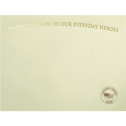 St. James® Premium Certificates - 65 lb - ’Everyday Heroes’ - Ivory/Gold - 25/Pack - & Seals