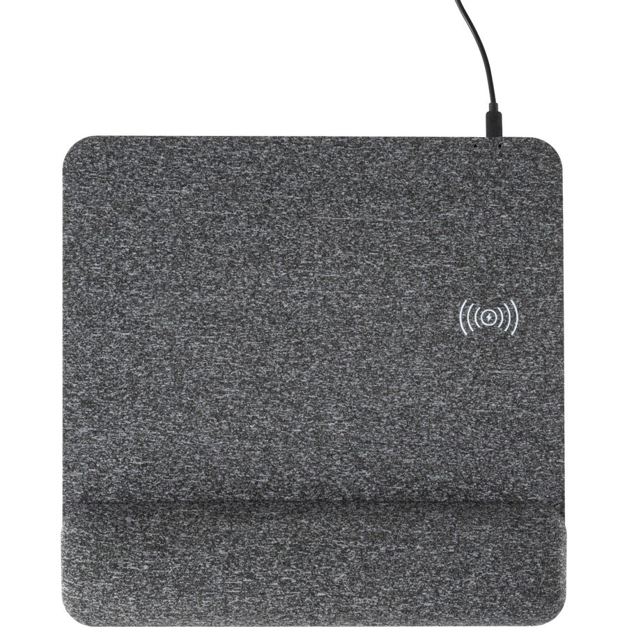 Allsop PowerTrack Plush Wireless Charging Mousepad - (32304) - 1.85" Height x 11.60" Width - Gray - Memory Foam - Mouse - Retail - 1 Each
