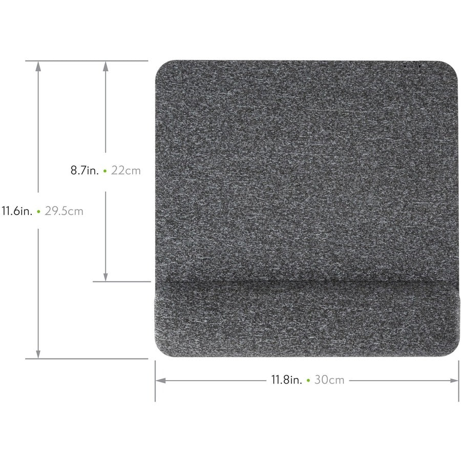 Allsop Premium Plush Mousepad - (32311) - 1.85" Height x 11.60" Width - Gray - Foam - Mouse - Retail - 1 Each