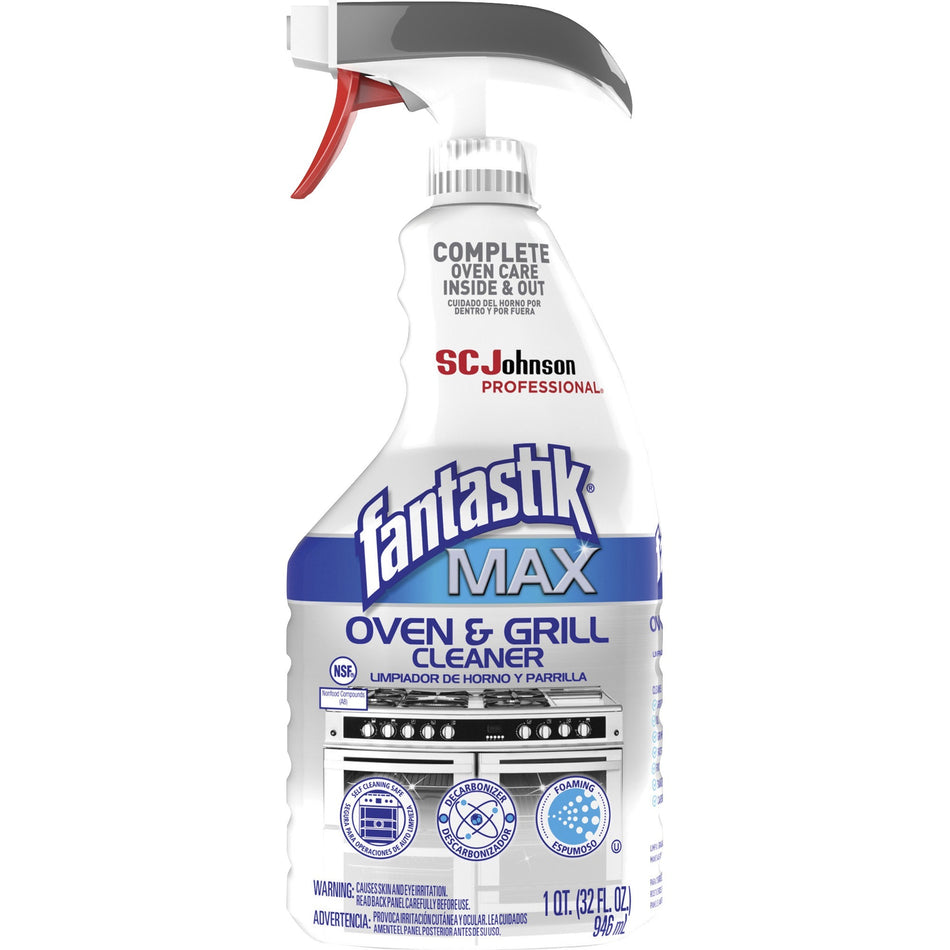 fantastik® Max Oven & Grill Cleaner - 32 fl oz (1 quart) - Heavy Duty, Non-corrosive - White - 8 / Carton