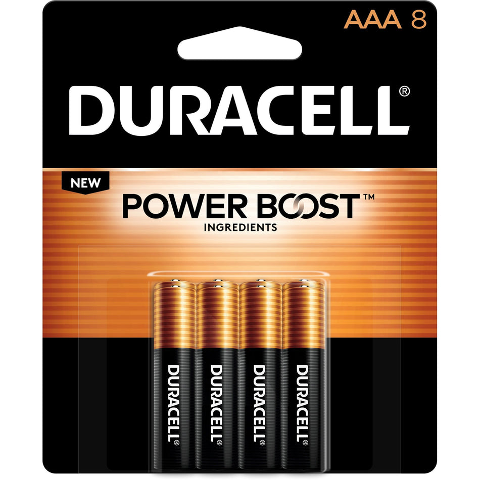 Duracell Coppertop Alkaline AAA Battery 8-Packs - For Multipurpose - AAA - 1.5 V DC - 8/Pack - 10 / Box