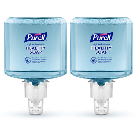 PURELL® CRT HEALTHY SOAP® ES4 High Performance Foam Refill - 1.27 quart - Push-Style Dispenser - Dirt Remover, Kill Germs - Hand, Skin - Clear - Recycled - Dye-free - 2 / Carton